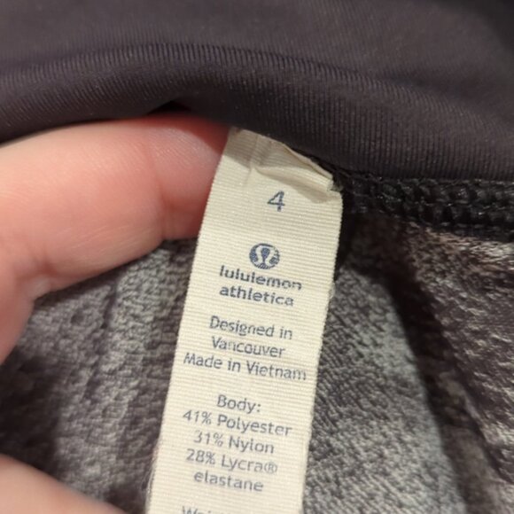Lululemon Pace Rival Crop (22")Power Luxtreme Hazy Days Black White / Black - Picture 13 of 13